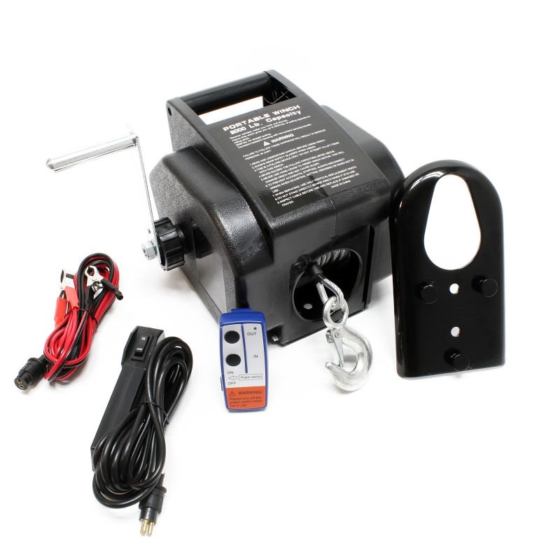 Guincho 12V 7000kg com comando à distância e cabo de aço – CF Tools