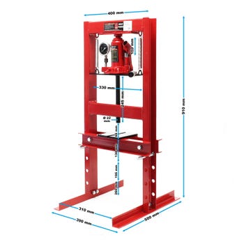 Prensa Hidráulica 6 Toneladas com Manómetro CF Tools